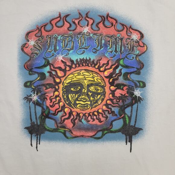 Sublime 40oz to Freedom Shirt Womens Medium 19x24 White Psychedelic - Picture 6 of 14